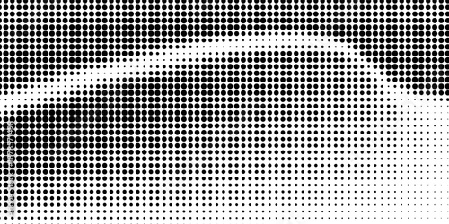 Grunge halftone gradient background. Faded grit noise texture. White and black sand wallpaper. Retro pixelated backdrop. Anime or manga style comic overlay. Vector graphic design textured template