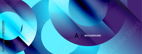 Abstract fluid shapes, vibrant blue purple gradients. Modern design, dynamic composition, smooth transitions create visual interest.