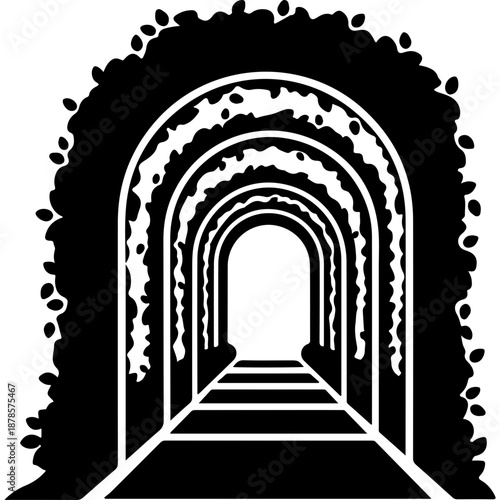 Arched Tunnel with Trees