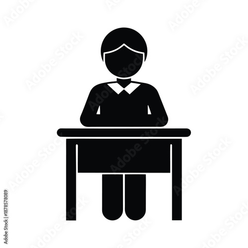 Togolese Teacher Desk Education Icon