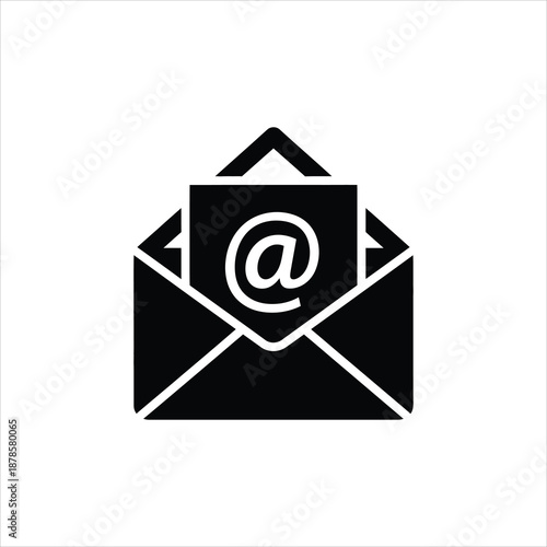 email icon with at symbol inside envelope