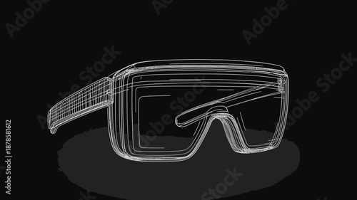 Transparent Safety Goggles with Strap.