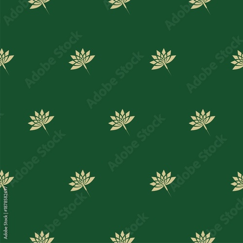 Wallpaper Mural Acupuncture needle and lotus flower seamless pattern isolated on color background Torontodigital.ca