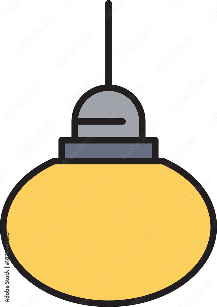 Obraz premium Ceiling Light Bulb Icon 