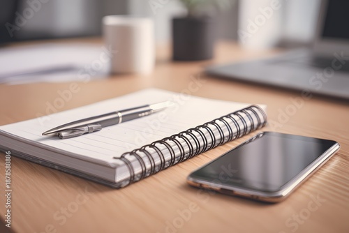 Wallpaper Mural Modern Business Desk With Planning Tools Torontodigital.ca