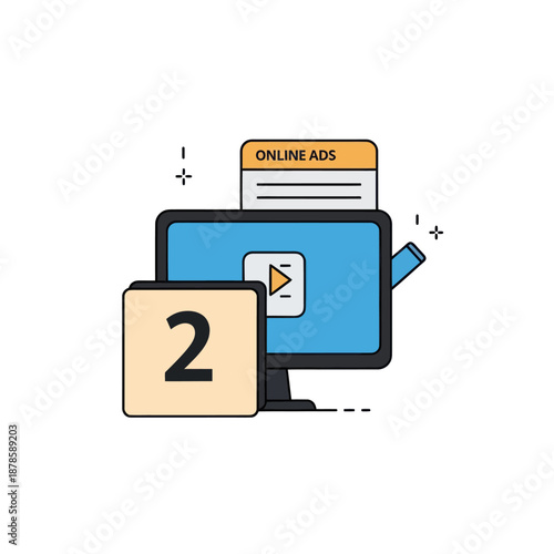 Computer Monitor Displaying Online Advertisement Number Two.