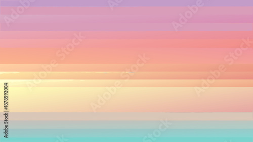 Beautiful abstract sunset landscape featuring colorful clouds over the sea with a vibrant orange and blue sky reflecting on the summer ocean horizon texture