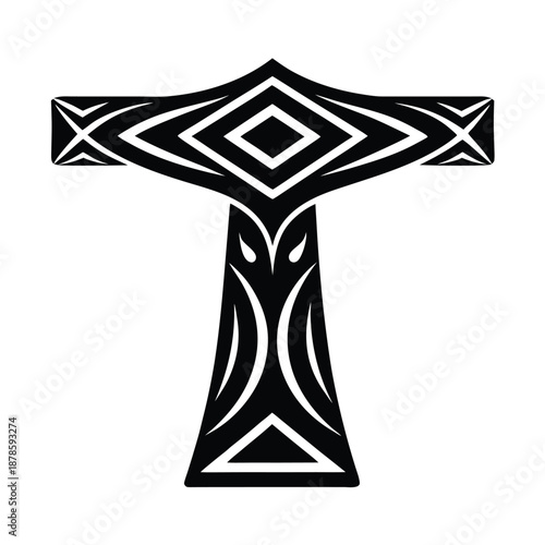 T Shaped Ancestor Carving Symbol
