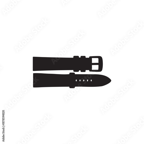 Watch strap silhouette vector flat illustration design.