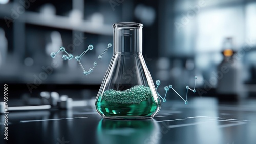 Pixel art laboratory flask icon with bubbling green potion and sound waves.