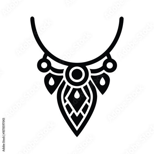 Tribal Silver Necklace Icon