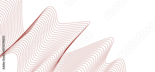 abstract wave pattern, fluid lines, flowing shapes, organic textures, dynamic composition, minimalist design, vector art, digital illustration, deep red and white colors