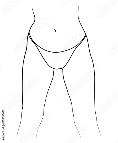 woman bikini panties swimsuit belly legs