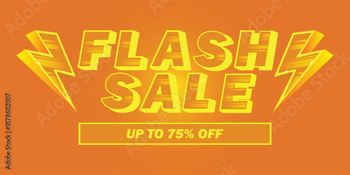 flash sale design text effect for poster social media content, ig post etc