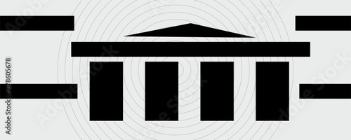 municipality icon, vector illustration