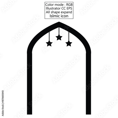 Corporate Islamic icon design template 