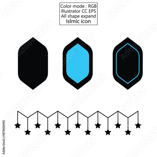 Corporate Islamic icon design template 