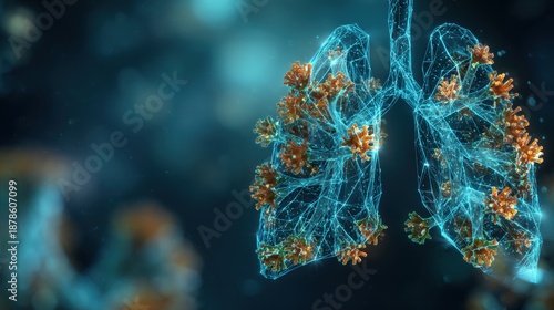 Visualization of Immune Defense Network Inside Lungs High Fidelity