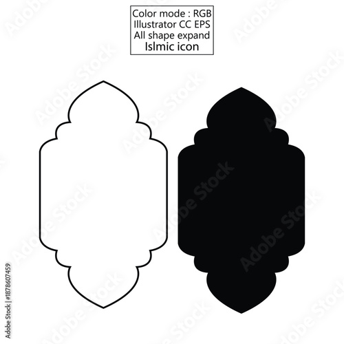 Corporate Islamic icon design template 
