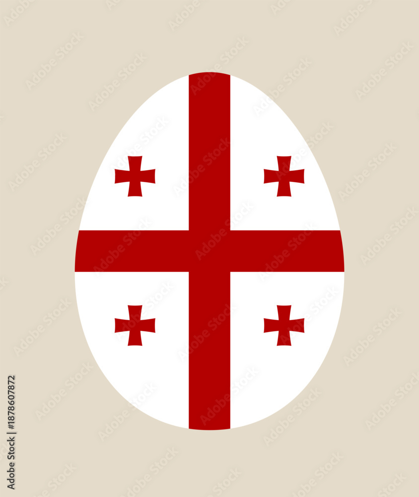 Obraz premium Georgian national flag vector icon designed in a circular button shape for websites and patriotic events, representing national identity.