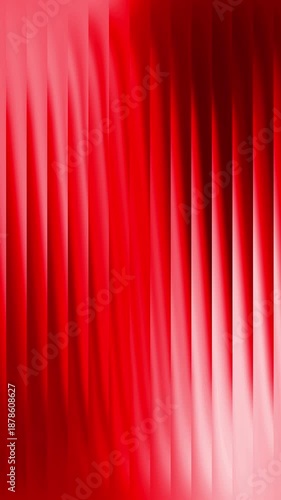 Abstract Red Glass Gradient Motion Background with Soft Vertical Light Streaks and Smooth Seamless Loop Animation