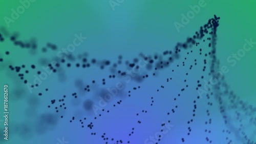 Network of connections forming neon over light trails against red technology background