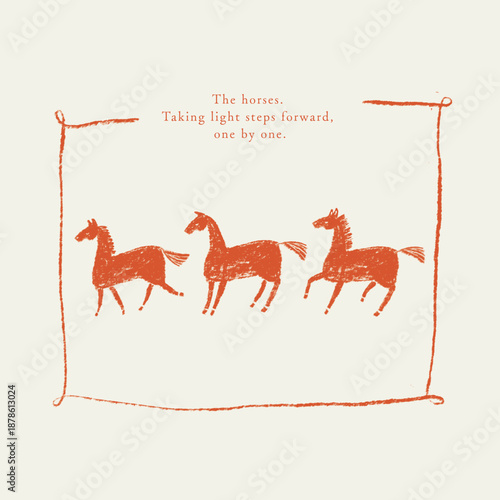 おしゃれな三頭の馬