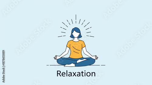 A woman meditates in lotus position (1)