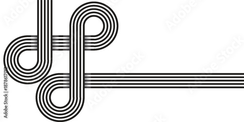 Abstract geometric line art design