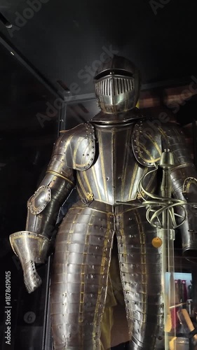 Shiny Full-Body Medieval Armor on Display at Japanese Museum