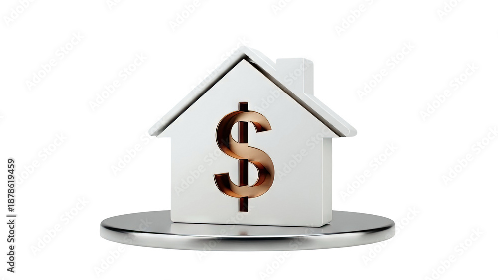 Obraz premium House Symbol with Dollar Sign