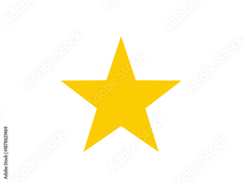 A bright yellow star symbol for decoration