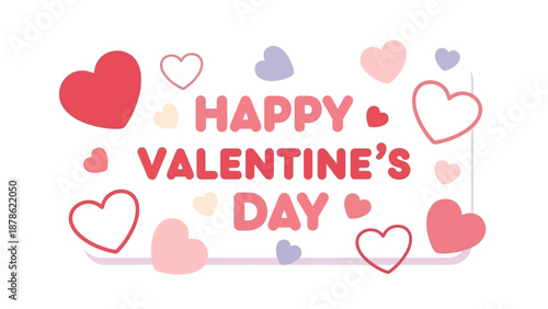 Happy Valentine's Day with Hearts and Love - A Celebration of Romance