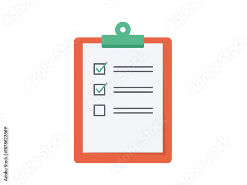 A colorful clipboard with a checklist on a for organization and tasks