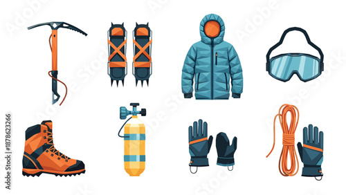 Essential gear for ice climbing and mountaineering adventures in flat style