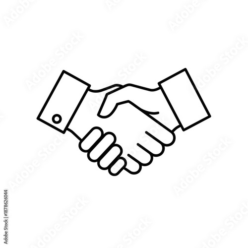 Business partnership handshake agreement
