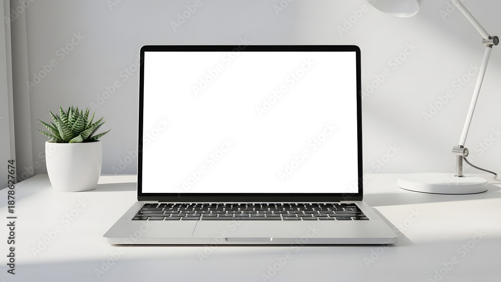 Fototapeta premium laptop with blank screen