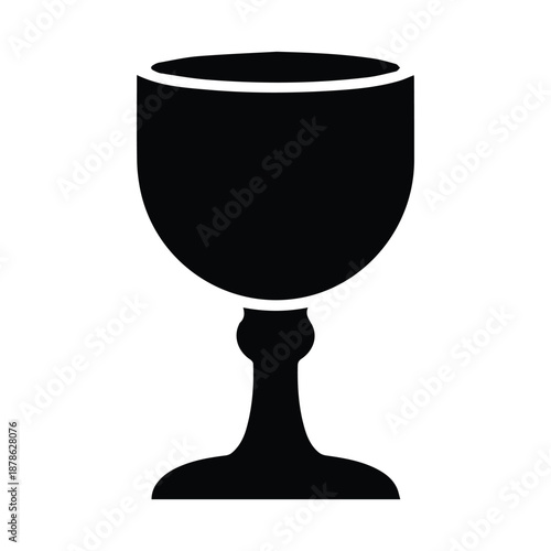 Classic wine goblet isolated on white background, Vector, illustration