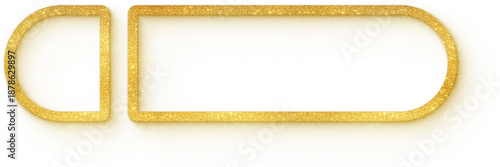 Gold glitter split input field frame with left button section