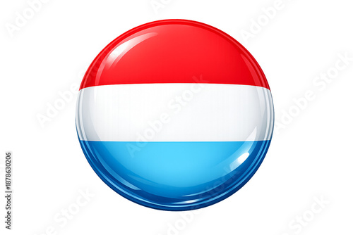 Glossy 3d sphere icon representing the Luxembourg flag colors Free Download Glossy 3d sphere icon representing the Luxembourg flag colors - GFXLoad