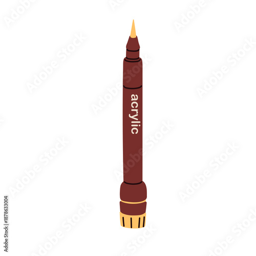 Acrylic paint marker. Artistic felt-tip pen with thin nib. Painting and calli...