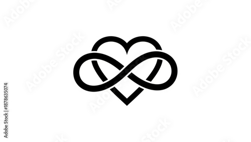 Interconnected heart symbol illustration representing love and unity in a simple design concept referenced in 5b142838-5737-418c-afcb-68769d73a231.svg