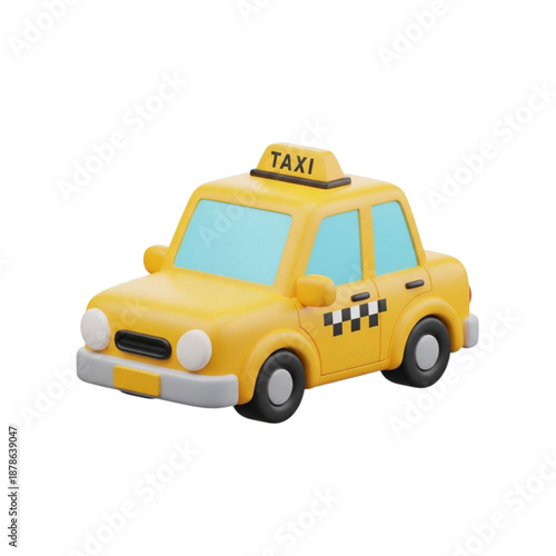 Taxi car 3d illustration