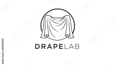 Drapelab Logo with Draped Fabric Design.