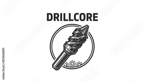 Drill Bit Icon Graphic Illustration Design.