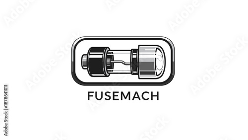 Fuse Mach Icon Graphic Illustration Design.