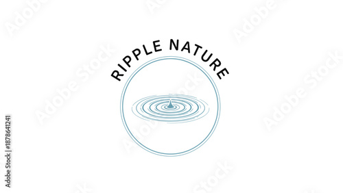 Ripple Nature Logo Design Element Circle.