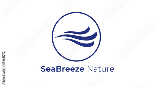 SeaBreeze Nature Logo Design Element Circle.