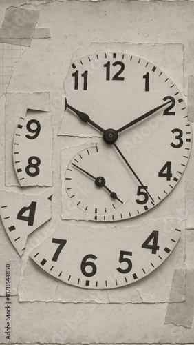 Wallpaper Mural Surreal fragmented clock mobile wallpaper Torontodigital.ca