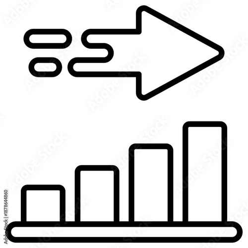 Acceleration Simple and clear vector icon illustrating an essential idea or function